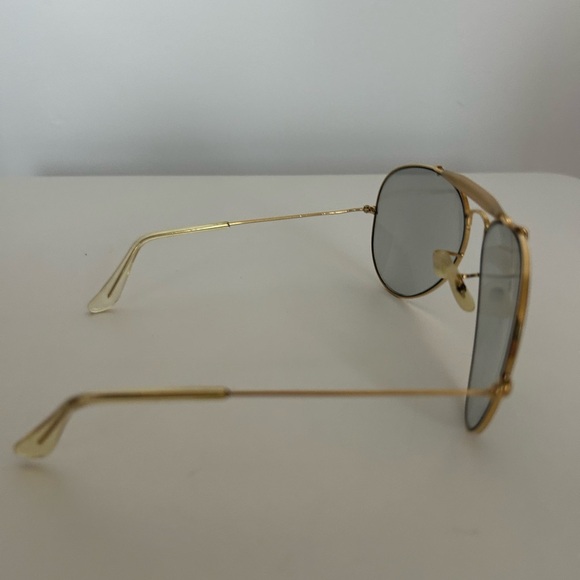 1970’s Vintage B&L Ray-Ban Outdoorsman Gold Aviator 62-14 Sunglasses - Picture 8 of 10